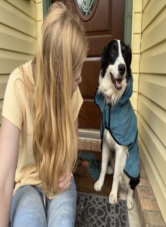 Avont Dog Bathrobe - Super Absorbent Pet Drying Towel Bath Robes After Bath Shower Swim Wet Walk for Puppies -Yellow(M) - Image 5